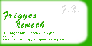frigyes nemeth business card