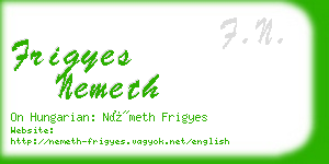 frigyes nemeth business card